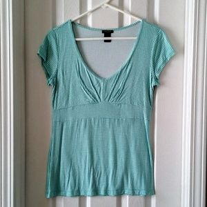 Ann Taylor Blue Short Sleeve Top S